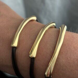 UNO de 50 Leather and Gold Wrap Around